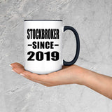 Stockbroker Since 2019 - 15oz Accent Mug Black