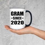 Gram Since 2020 - 15oz Accent Mug Black