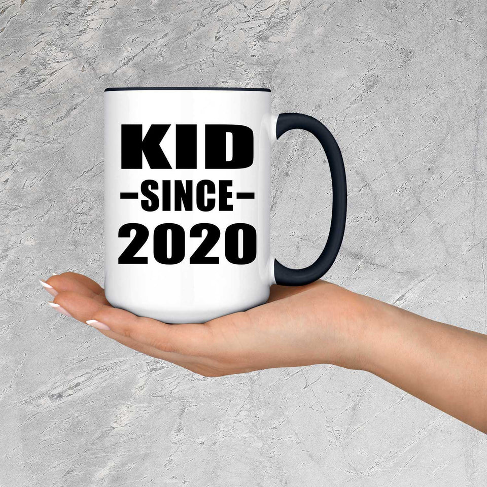 Kid Since 2020 - 15oz Accent Mug Black