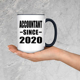 Accountant Since 2020 - 15oz Accent Mug Black