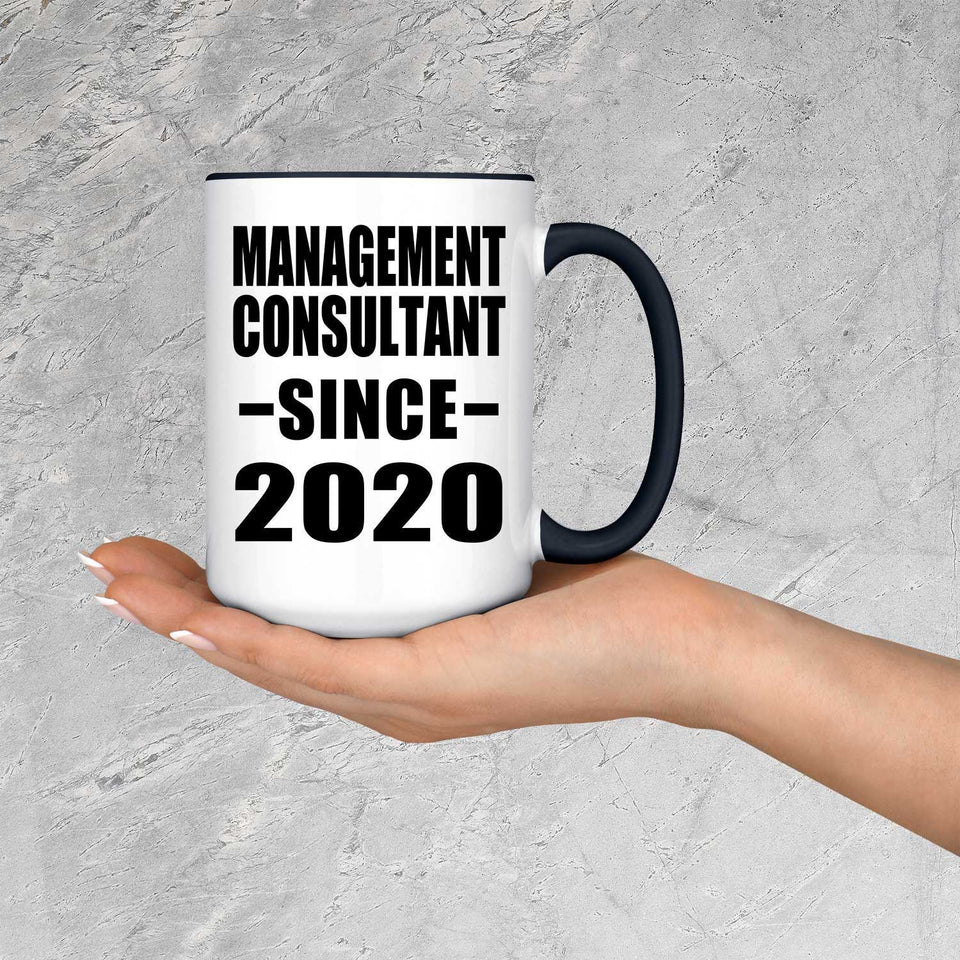 Management Consultant Since 2020 - 15oz Accent Mug Black