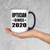 Optician Since 2020 - 15oz Accent Mug Black