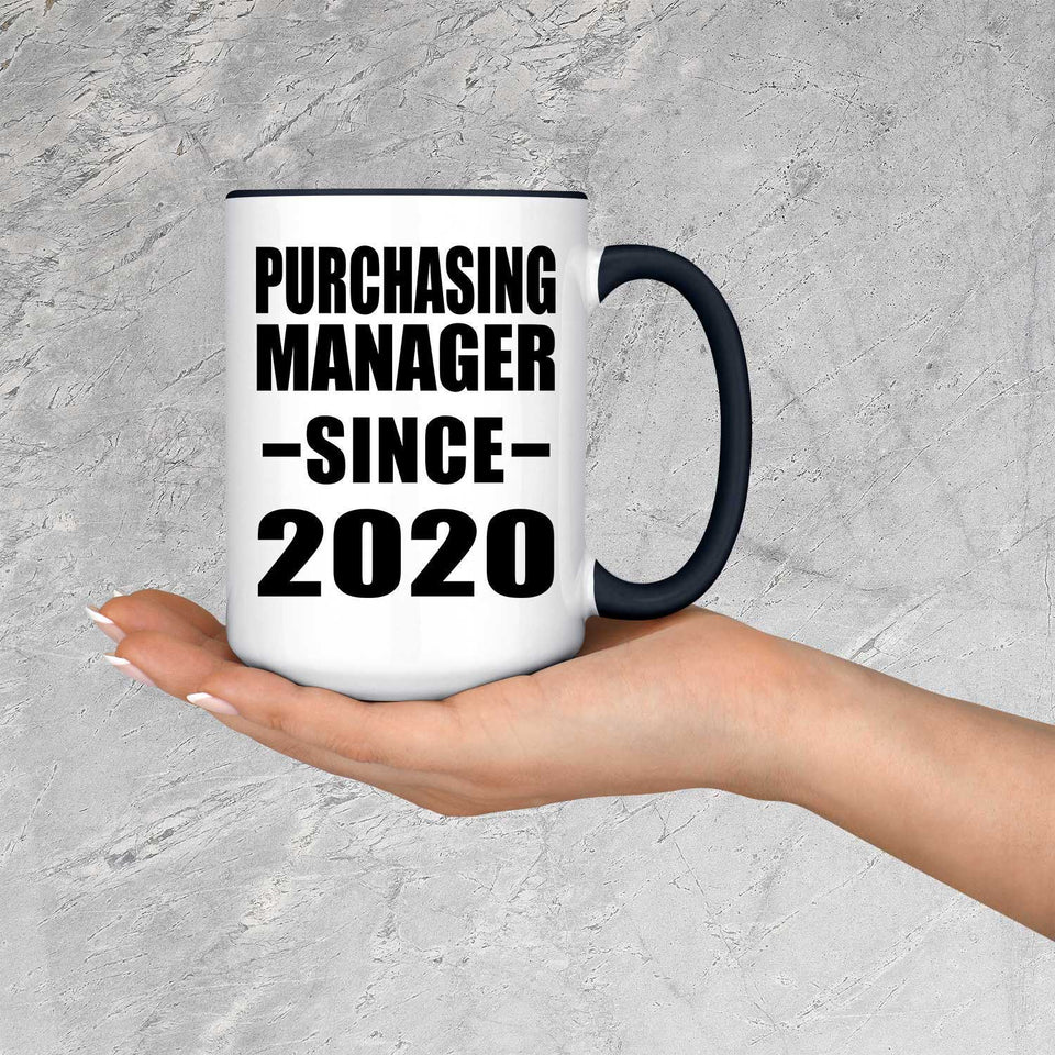 Purchasing Manager Since 2020 - 15oz Accent Mug Black
