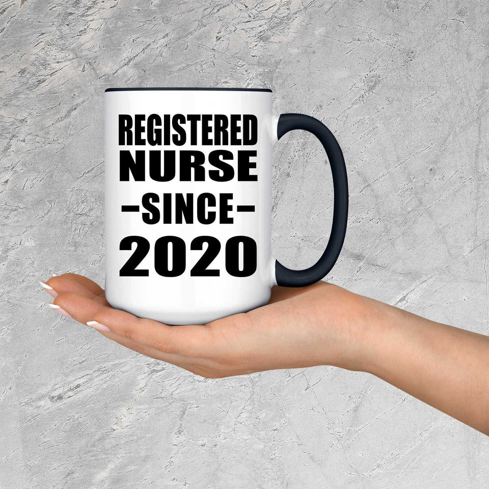 Registered Nurse Since 2020 - 15oz Accent Mug Black