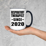 Respiratory Therapist Since 2020 - 15oz Accent Mug Black