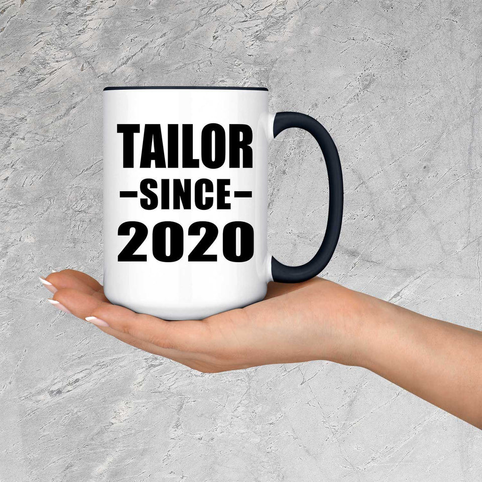 Tailor Since 2020 - 15oz Accent Mug Black