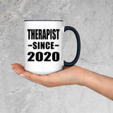 Therapist Since 2020 - 15oz Accent Mug Black