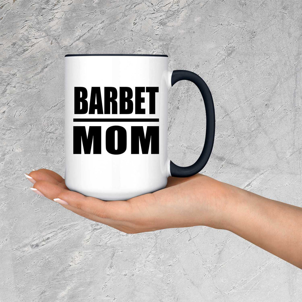 Barbet Mom - 15oz Accent Mug Black