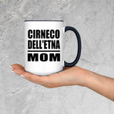 Cirneco Dell'etna Mom - 15oz Accent Mug Black