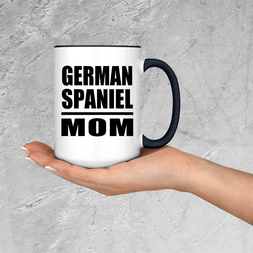 German Spaniel Mom - 15oz Accent Mug Black