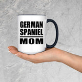 German Spaniel Mom - 15oz Accent Mug Black