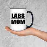 Labs Mom - 15oz Accent Mug Black