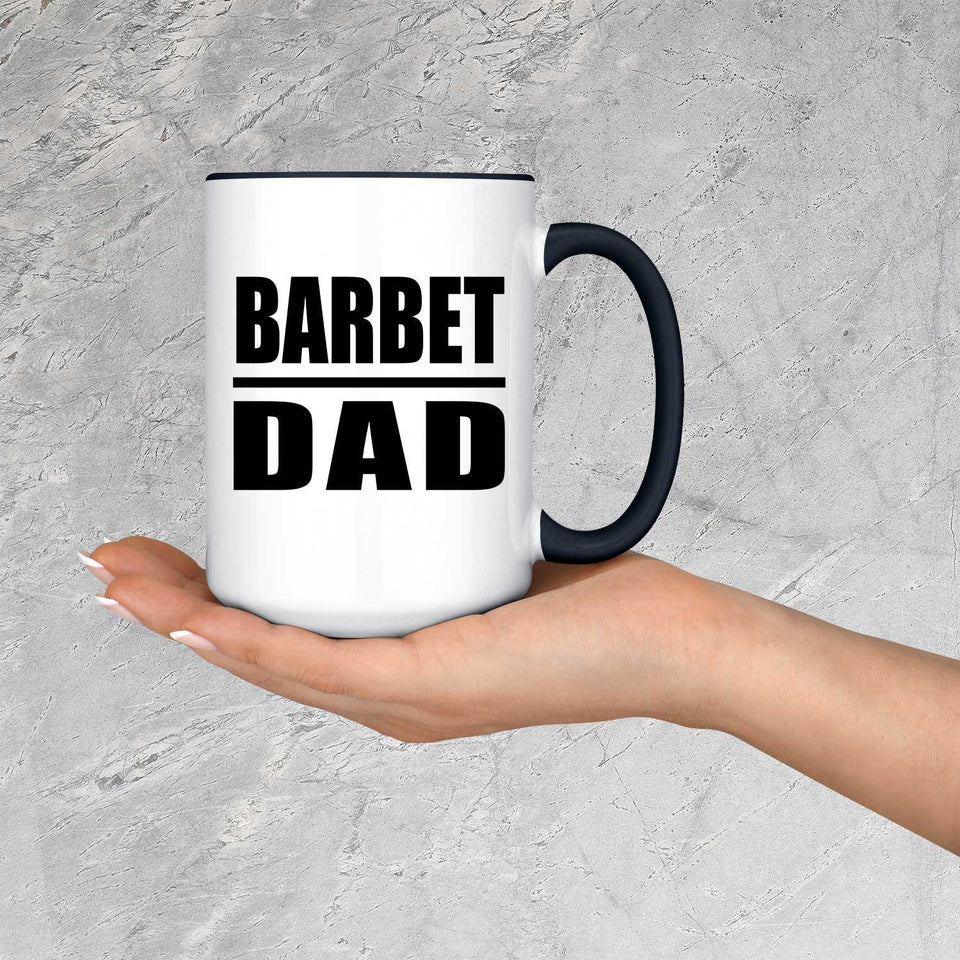 Barbet Dad - 15oz Accent Mug Black