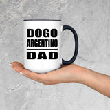 Dogo Argentino Dad - 15oz Accent Mug Black