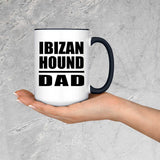 Ibizan Hound Dad - 15oz Accent Mug Black