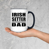 Irish Setter Dad - 15oz Accent Mug Black