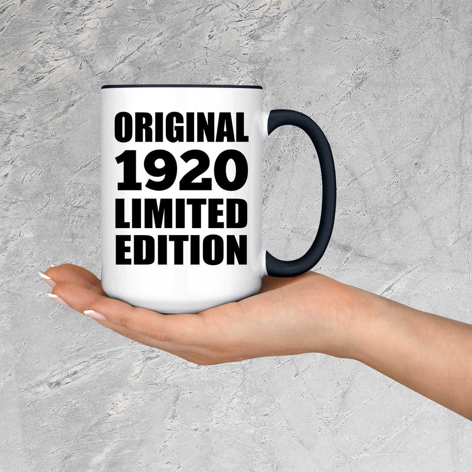 104th Birthday Original 1920 Limited Edition - 15oz Accent Mug Black