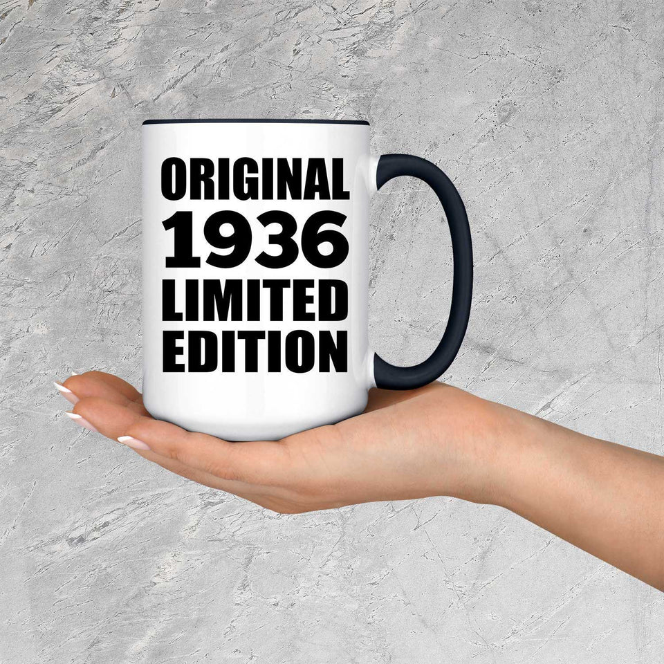 88th Birthday Original 1936 Limited Edition - 15oz Accent Mug Black
