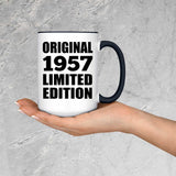 67th Birthday Original 1957 Limited Edition - 15oz Accent Mug Black