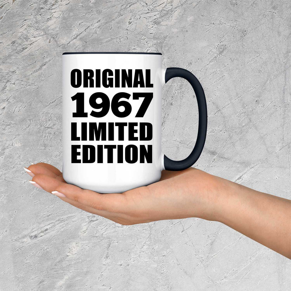 57th Birthday Original 1967 Limited Edition - 15oz Accent Mug Black