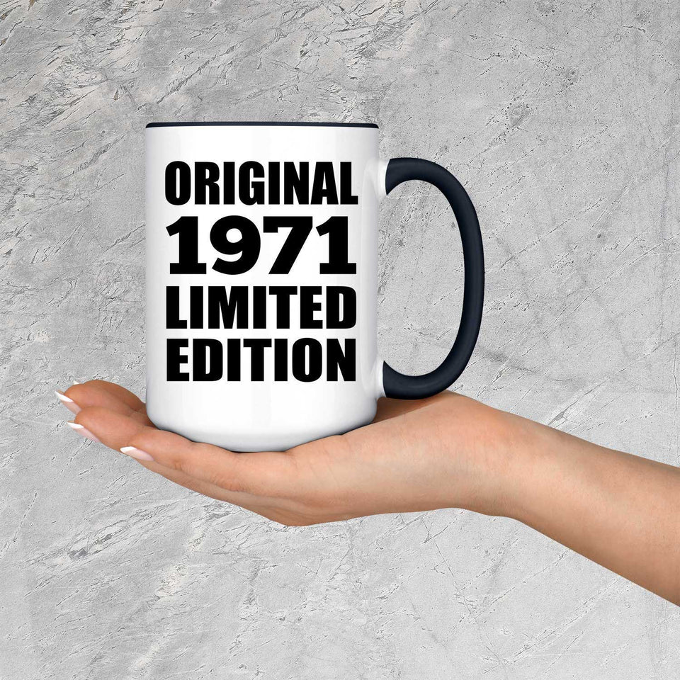 53rd Birthday Original 1971 Limited Edition - 15oz Accent Mug Black
