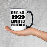 25th Birthday Original 1999 Limited Edition - 15oz Accent Mug Black