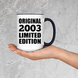 21st Birthday Original 2003 Limited Edition - 15oz Accent Mug Black