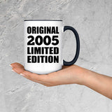 19th Birthday Original 2005 Limited Edition - 15oz Accent Mug Black