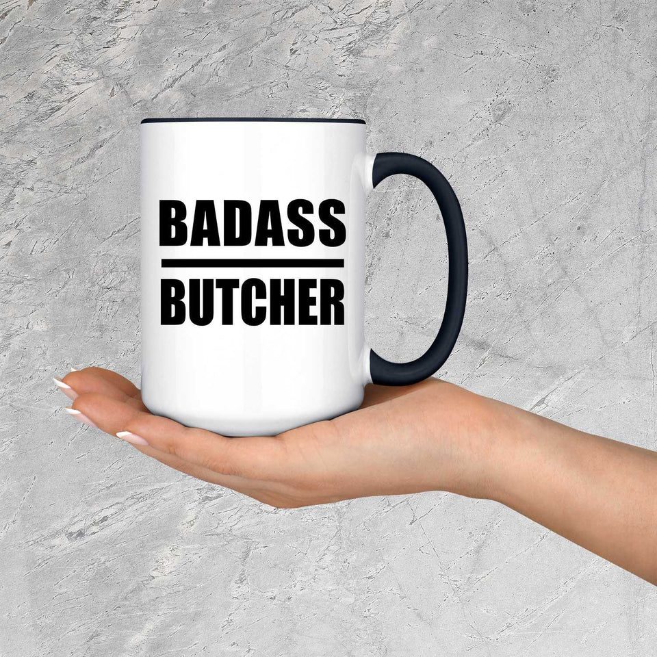 Badass Butcher - 15oz Accent Mug Black