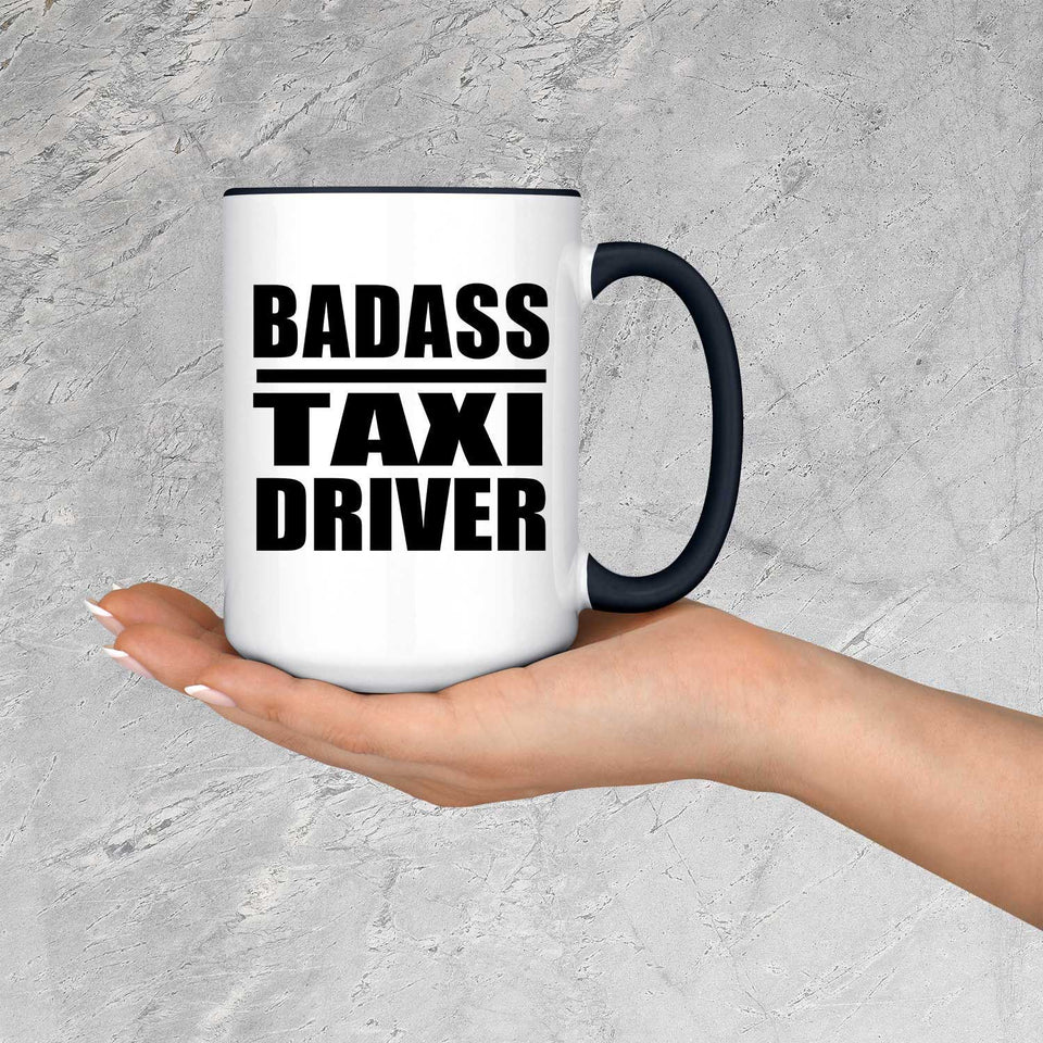 Badass Taxi Driver - 15oz Accent Mug Black