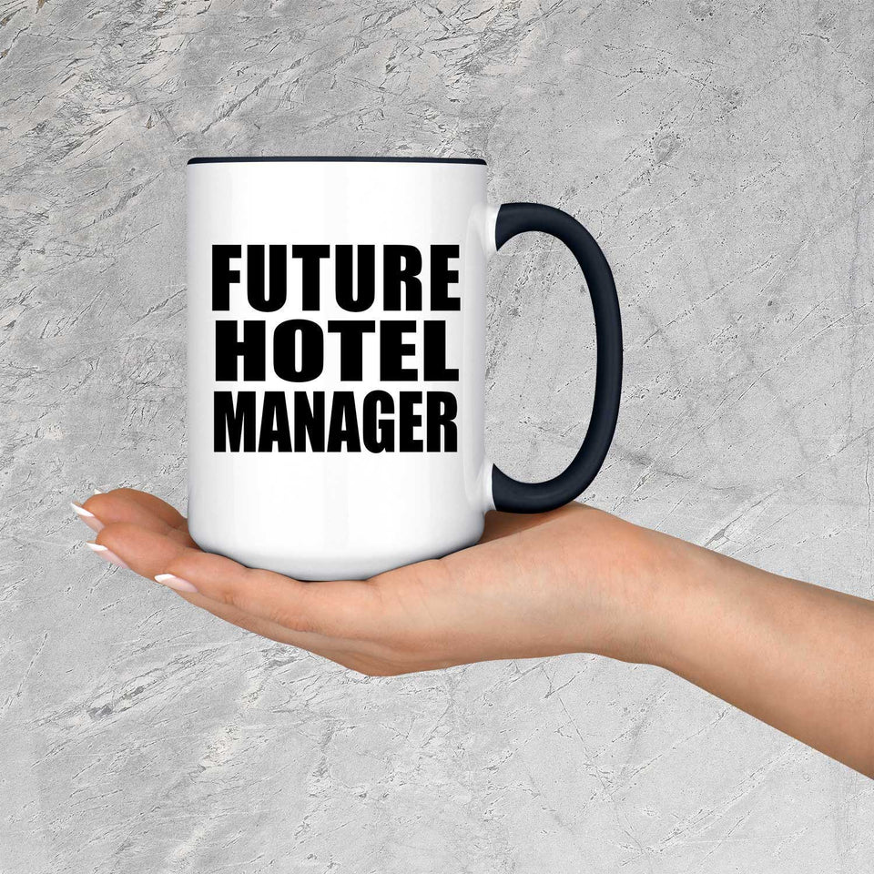 Future Hotel Manager - 15oz Accent Mug Black