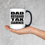 Dad Husband Tax Examiner - 15oz Accent Mug Black