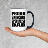 Proud Skincare Specialist Dad - 15oz Accent Mug Black