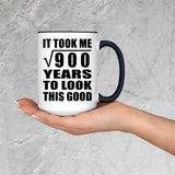 30th Birthday Took Square Root of 900 Years To Look Good - 15oz Accent Mug Black