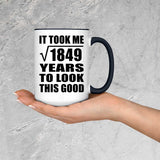 43rd Birthday Took Square Root of 1849 Years To Look Good - 15oz Accent Mug Black