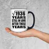 44th Anniversary Square Root of 1936 Years Still In Love - 15oz Accent Mug Black