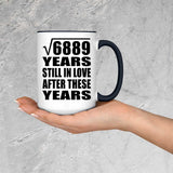 83rd Anniversary Square Root of 6889 Years Still In Love - 15oz Accent Mug Black