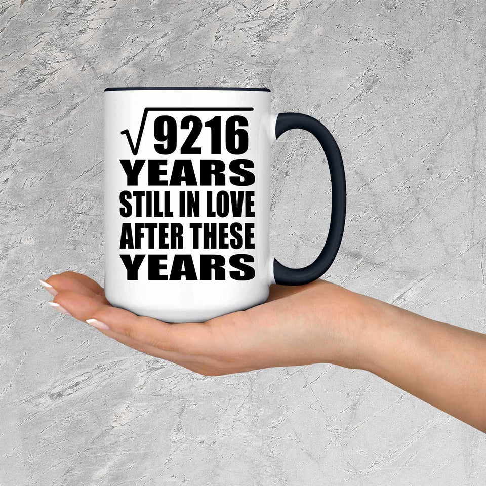 96th Anniversary Square Root of 9216 Years Still In Love - 15oz Accent Mug Black