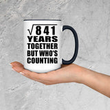 29th Anniversary Square Root of 841 Years Who's Counting - 15oz Accent Mug Black