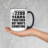 47th Anniversary Square Root of 2209 Years Who's Counting - 15oz Accent Mug Black