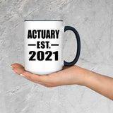 Actuary Established EST. 2021 - 15oz Accent Mug Black