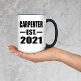 Carpenter Established EST. 2021 - 15oz Accent Mug Black