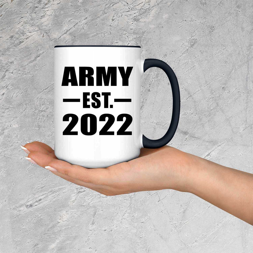 Army Established EST. 2022 - 15oz Accent Mug Black