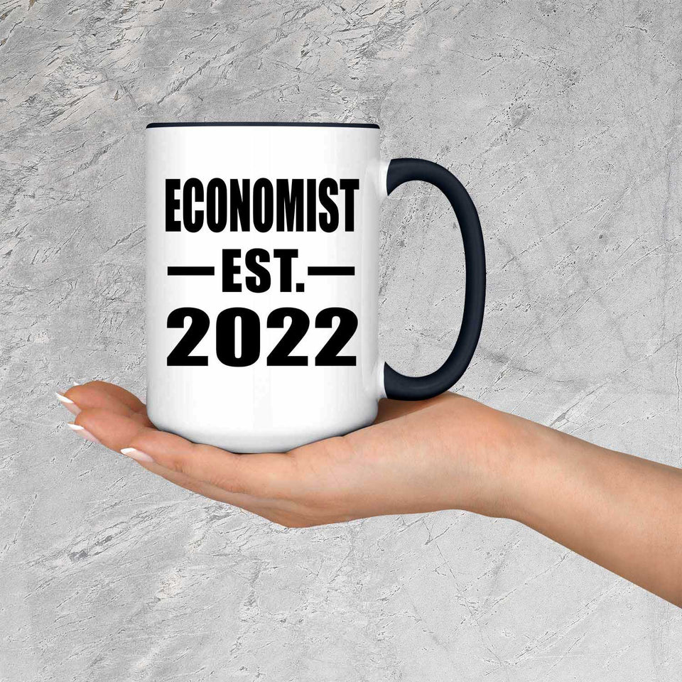 Economist Established EST. 2022 - 15oz Accent Mug Black