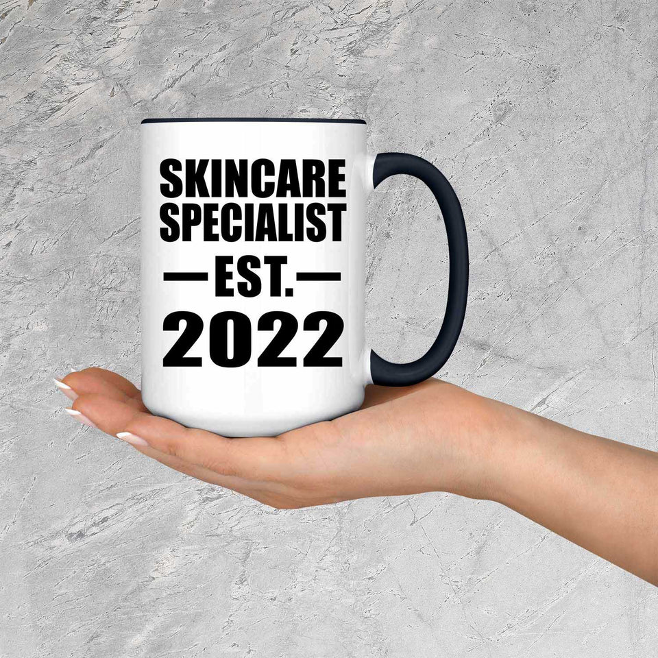 Skincare Specialist Established EST. 2022 - 15oz Accent Mug Black