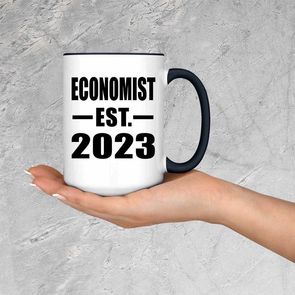 Economist Established EST. 2023 - 15oz Accent Mug Black