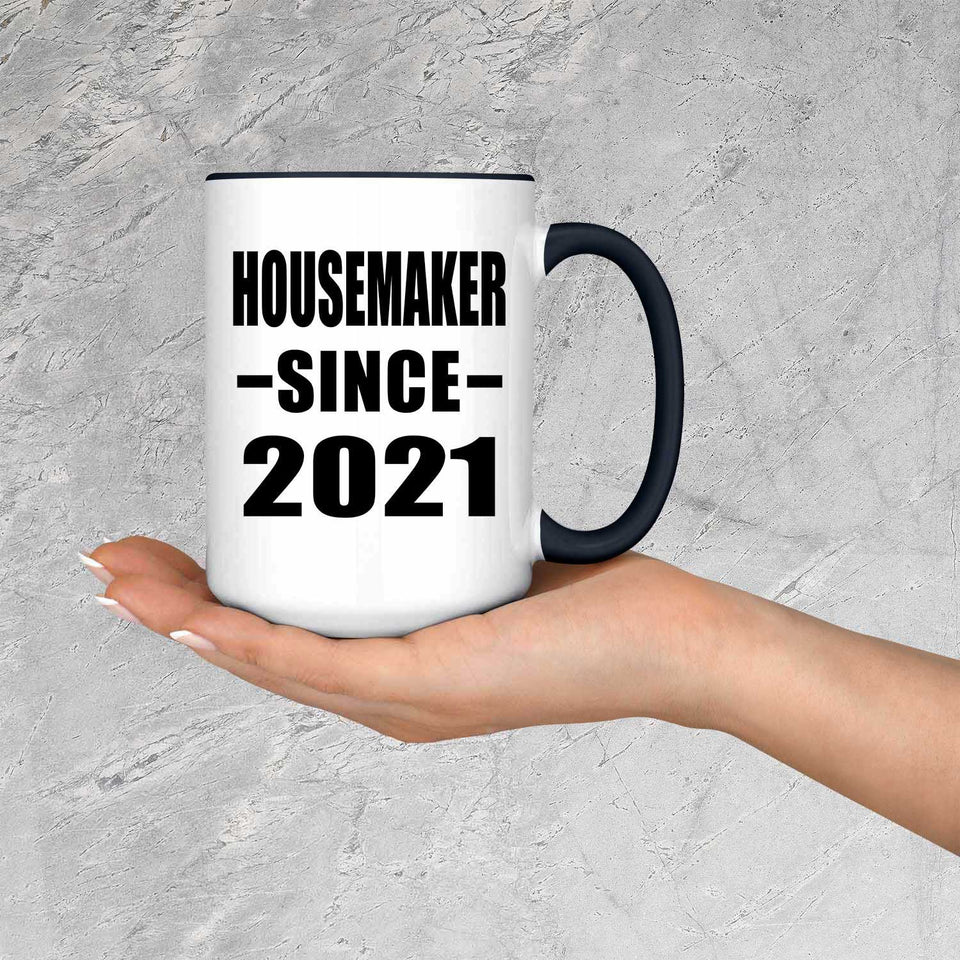 Housemaker Since 2021 - 15oz Accent Mug Black