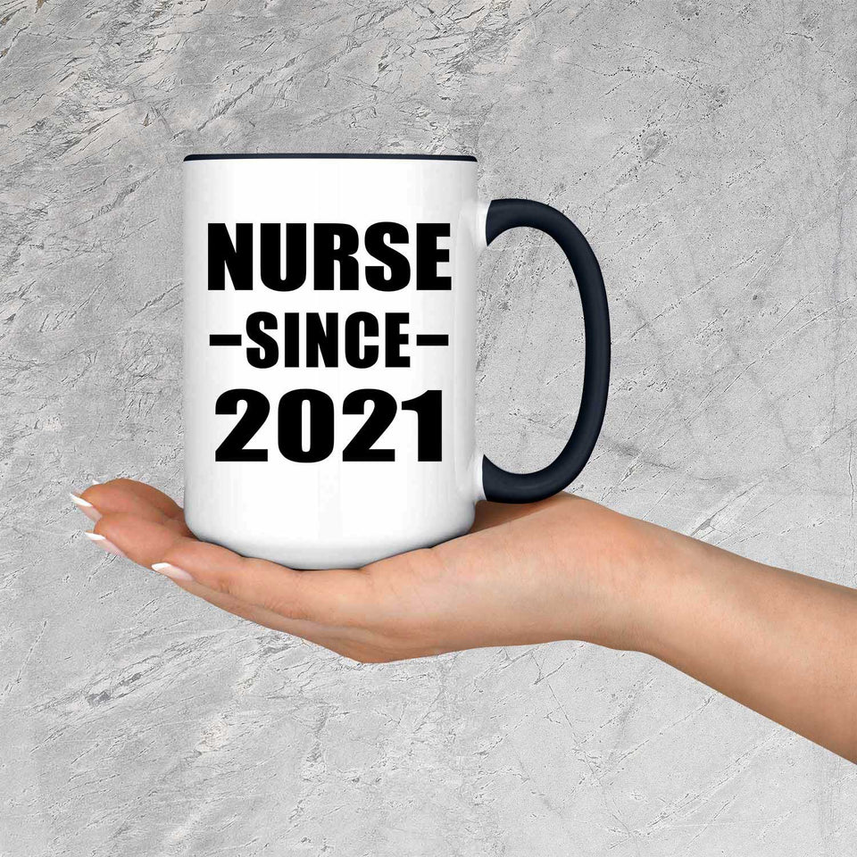 Nurse Since 2021 - 15oz Accent Mug Black