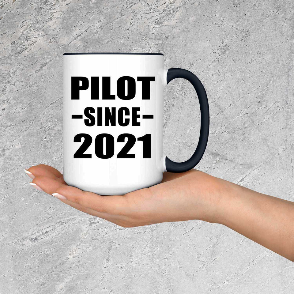 Pilot Since 2021 - 15oz Accent Mug Black