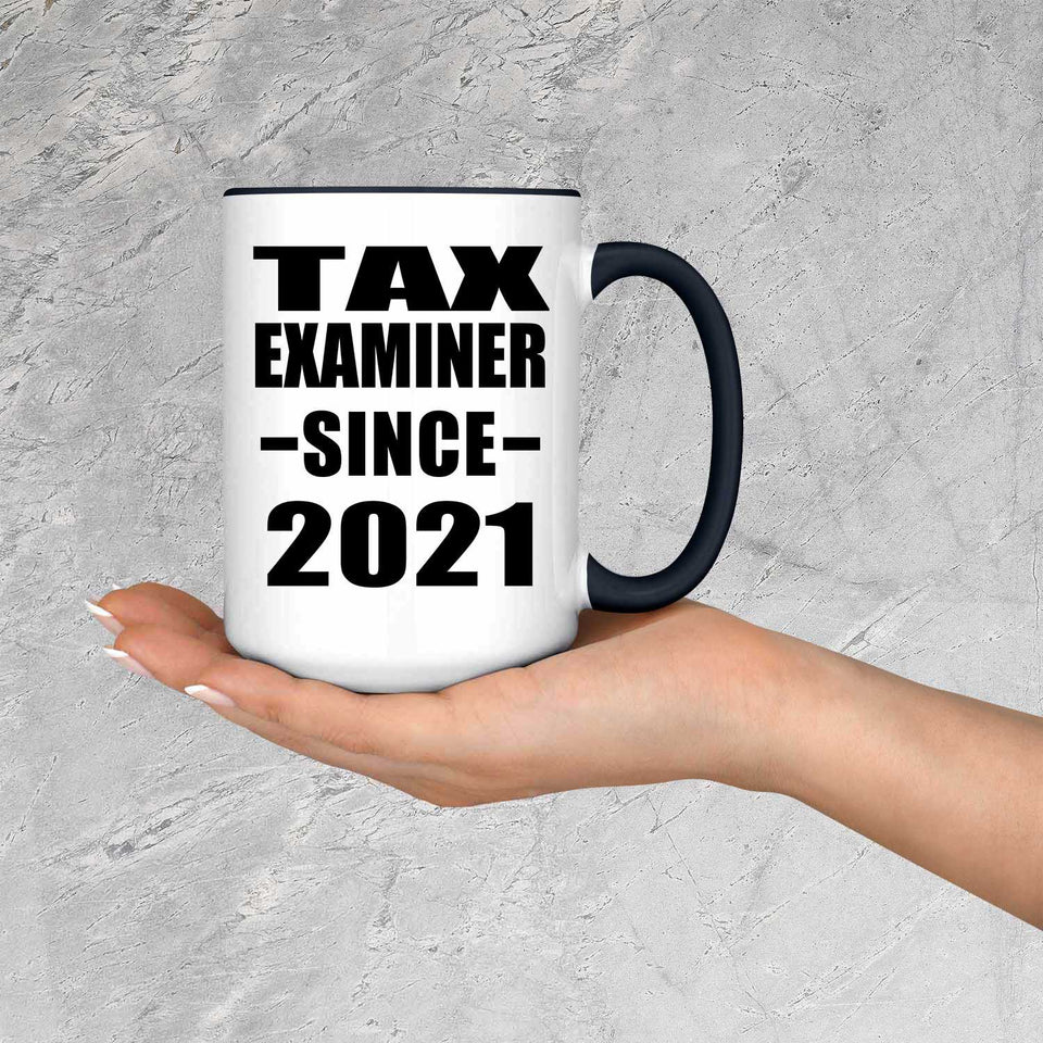 Tax Examiner Since 2021 - 15oz Accent Mug Black